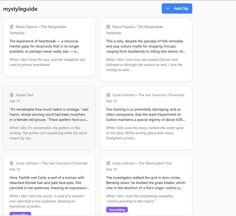 MyStyleGuide — Writing Voice Analyzer